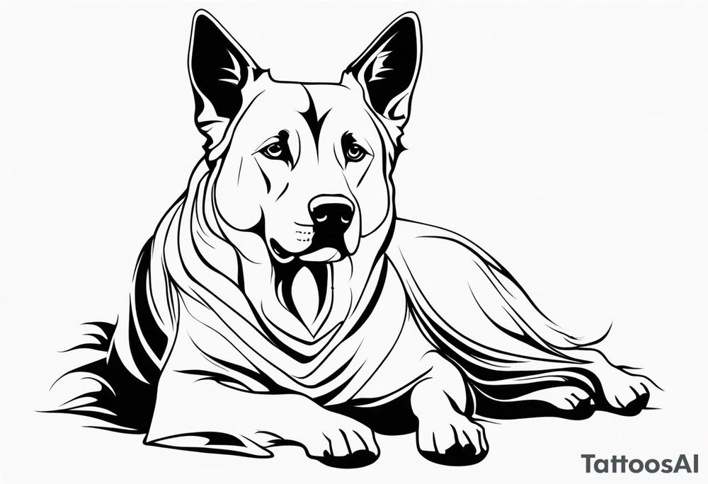 shadow dog tattoo idea
