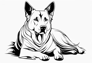 shadow dog tattoo idea