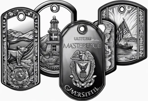 Military memorial dog tags tattoo idea