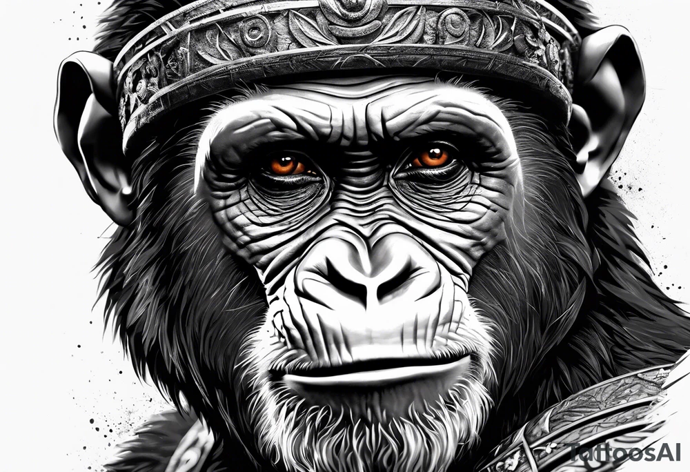 Caesar from the movie planet of the apes tattoo idea