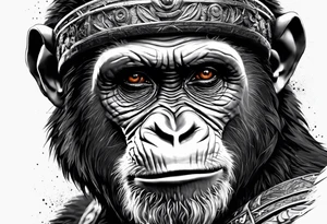 Caesar from the movie planet of the apes tattoo idea