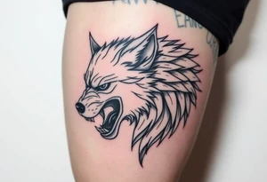 Fenrir wolf tattoo idea