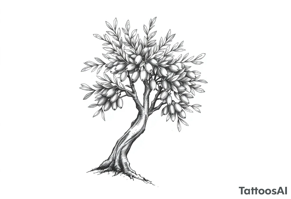 Olive tree tattoo idea