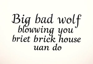 Big bad wolf  blowing a brick house down tattoo idea