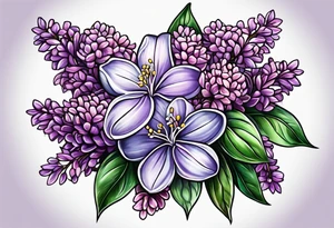Lilac flowers tattoo idea
