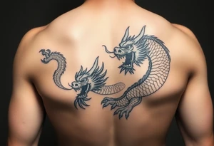 powerful dragon with Chinese style themed on details tattoo idea