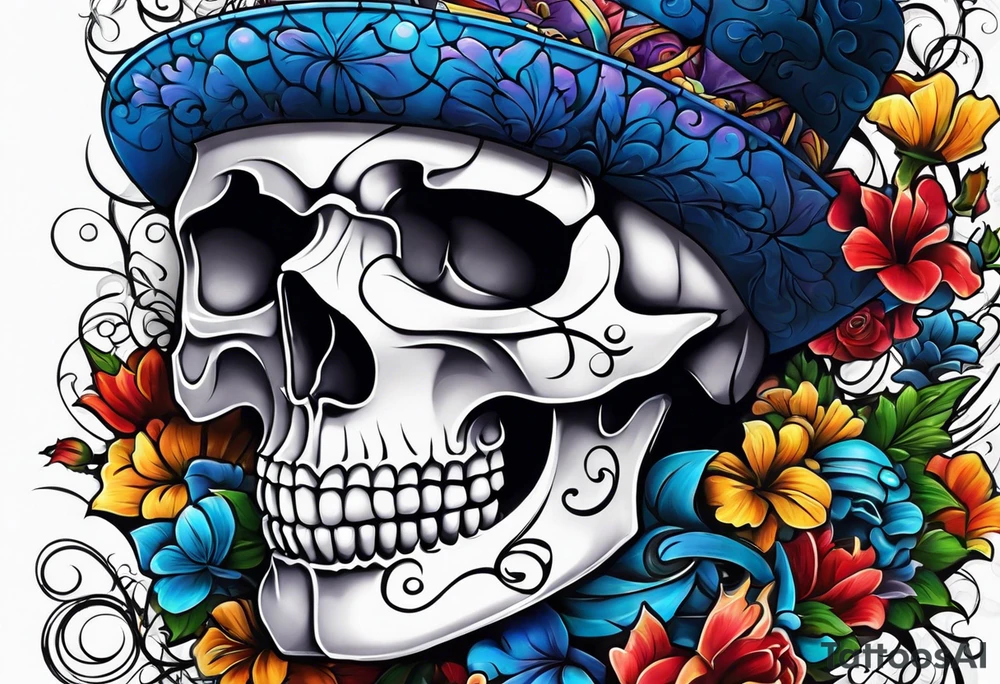 Autism, Skull, puzzle pieces tattoo idea