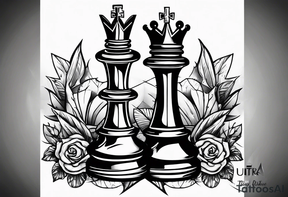 King chess piece tattoo idea