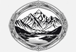 Himalaya mountain range Mandala tattoo idea
