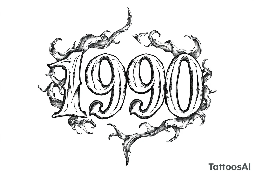 1990 in Roman numerals tattoo idea