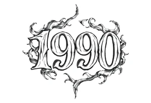 1990 in Roman numerals tattoo idea