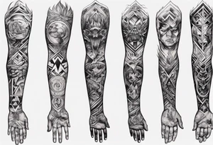 full arm. Very masculine tattoo idea