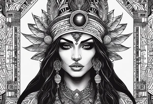 black kali, goddess pirate, alien, pachamama, valkrye, warrior, skull, lotus azul, wing, eagle, zenza resonance, stars, 5D, anahata chakra tattoo idea
