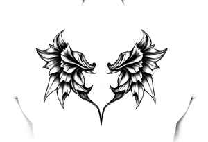 Woman big boobs tattoo idea