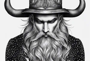 capricorn with beard tattoo idea
