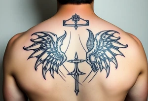 Joan of arc gothic style tattoo idea