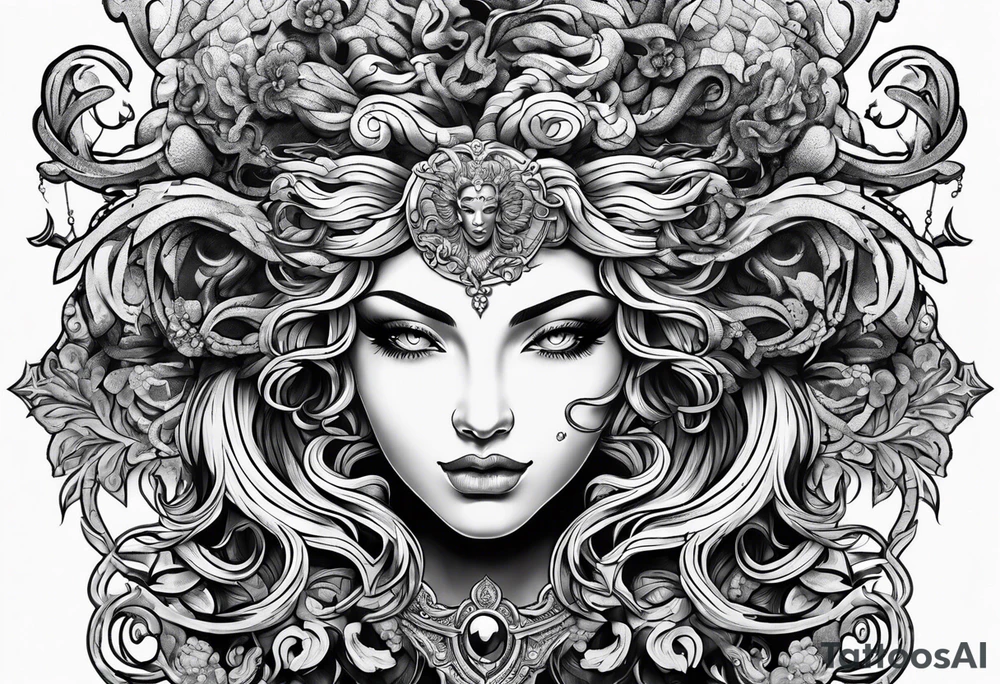Medusa head tattoo idea