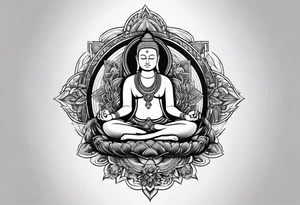 A meditating rap star tattoo idea