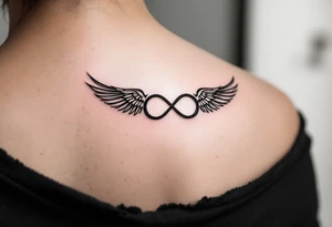 Infinity loop with suggested wings tattoo idea