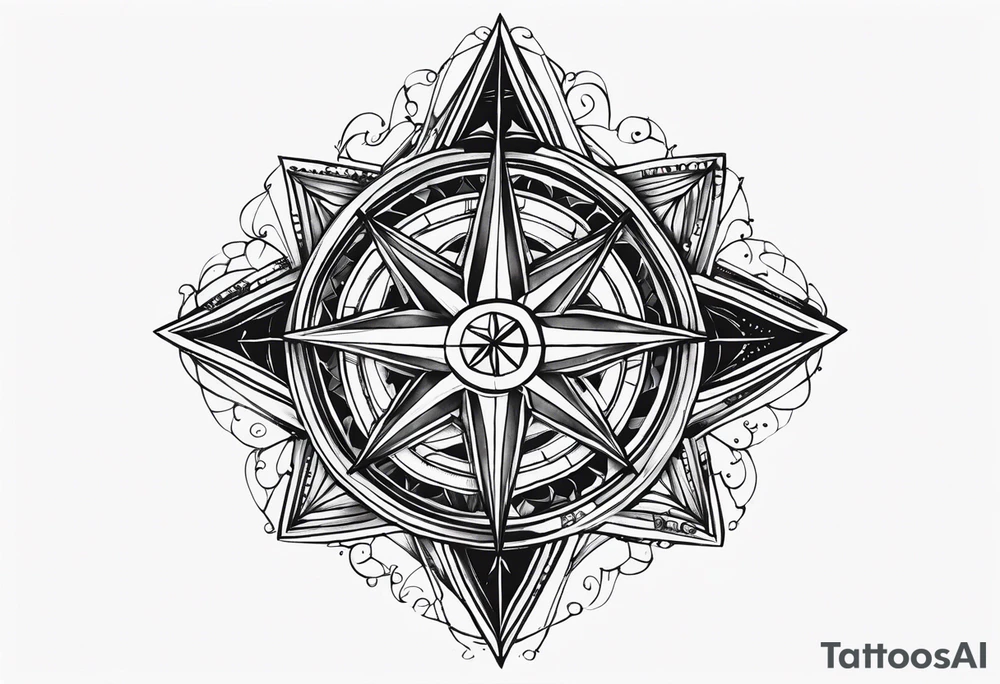 Bold Nautical Star tattoo idea