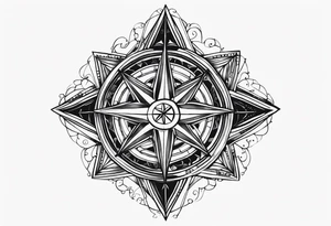 Bold Nautical Star tattoo idea