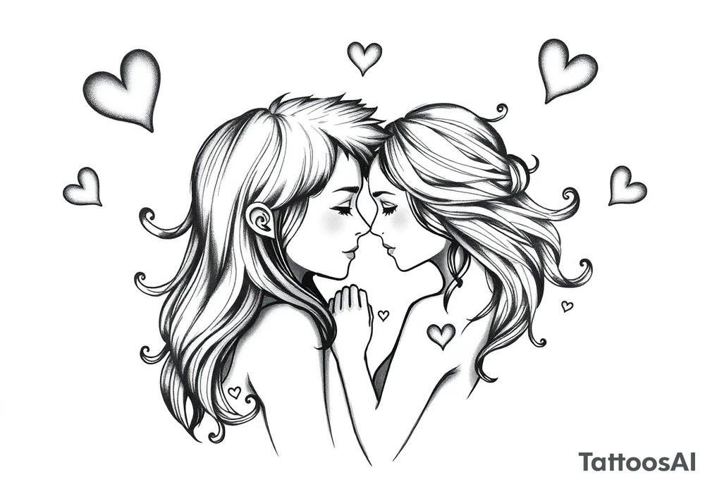 Middle school sweethearts, from day one, unconditional, forever, soulmates tattoo idea