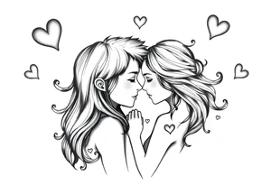 Middle school sweethearts, from day one, unconditional, forever, soulmates tattoo idea