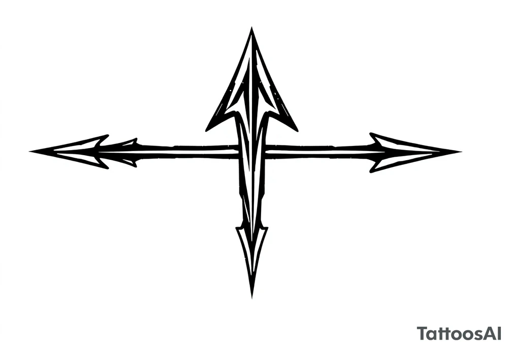 create an arrow that show down tattoo idea