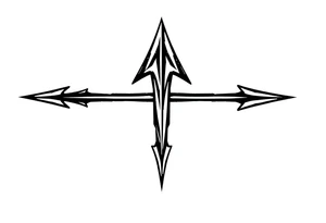 create an arrow that show down tattoo idea