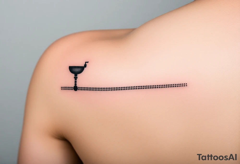 tatto with horizontal system of piping coming from a sink down a forearm tattoo idea