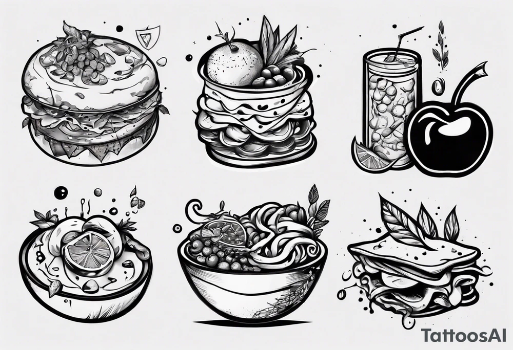 flash art
food tattoo idea
