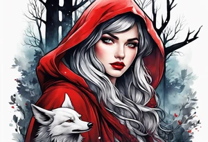 male version of little red riding hood tattoo idea