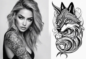 A long skinny blade tattoo idea