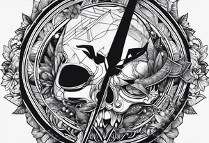human hand punctured by an arrow tattoo idea