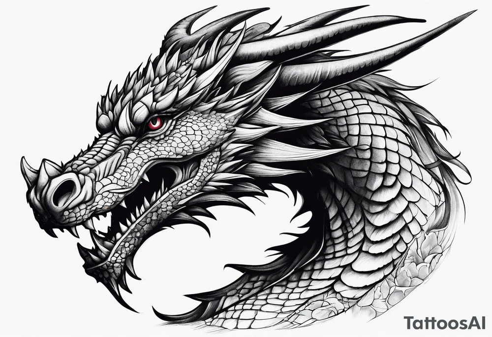 fantasy dragon tattoo idea