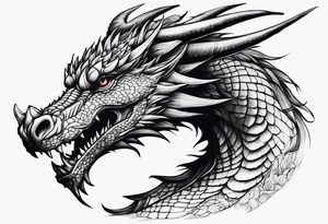 fantasy dragon tattoo idea