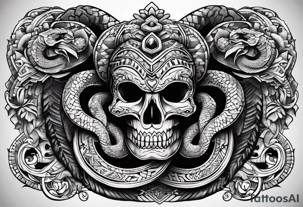 Aztec snake tattoo idea