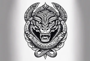 Aztec snake tattoo idea
