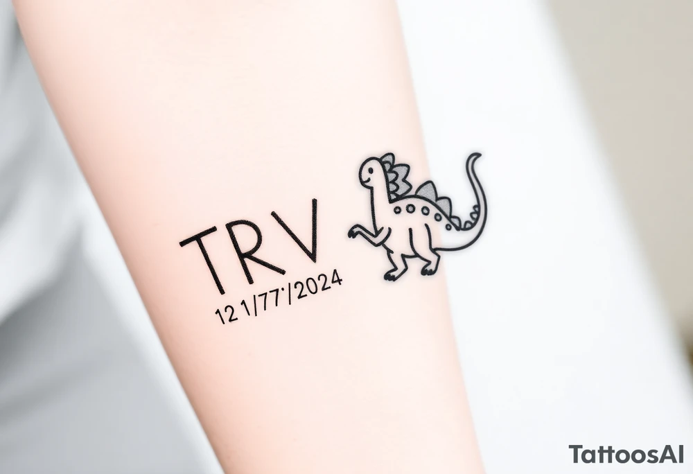 TRB IV 11/27/2024 with a dino next to it tattoo idea