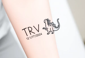 TRB IV 11/27/2024 with a dino next to it tattoo idea