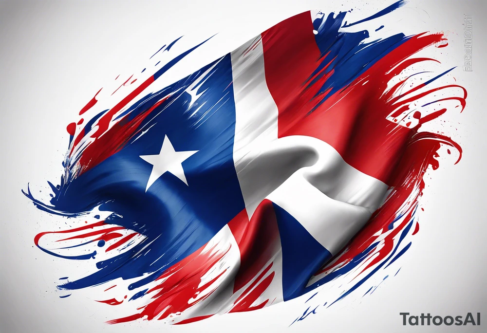 Make a tattoo a cuban flag that demonstrates the love and pride of my origins with fidel castro tattoo idea