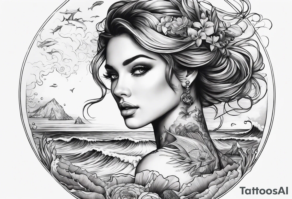 Ocean tattoo idea