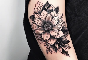 Flower sleeve tattoo. tattoo idea