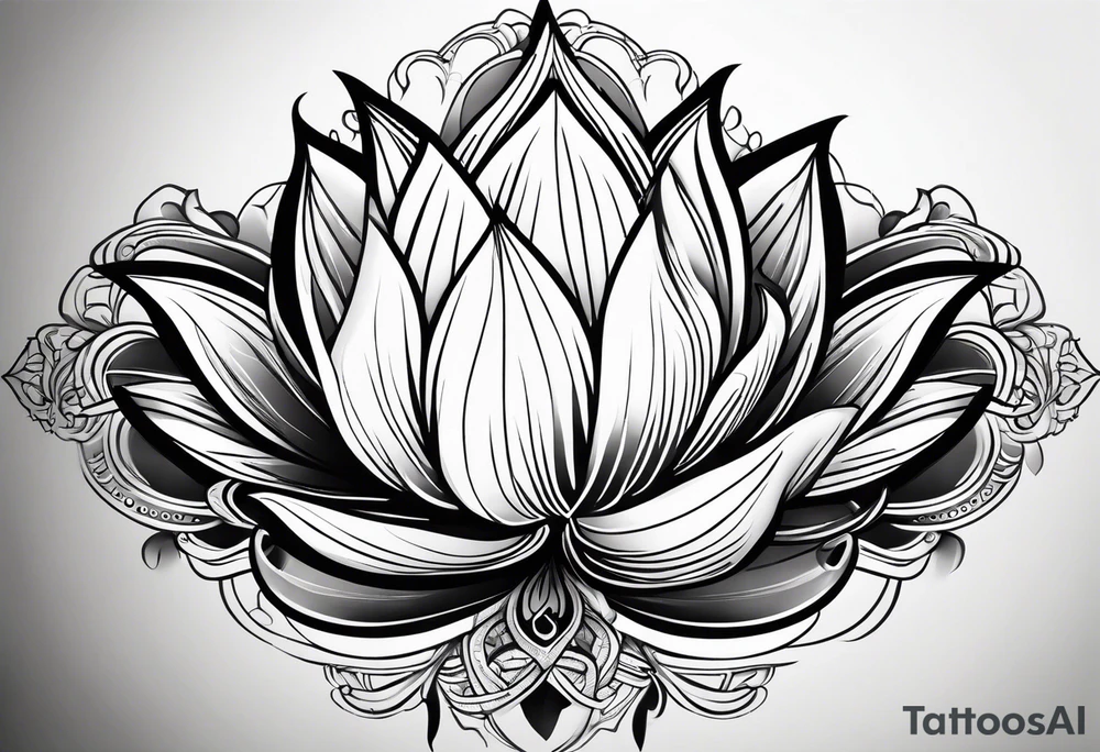 Lotus flower tattoo idea