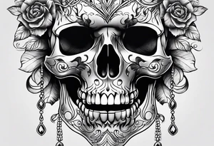 female skull tattoo idea