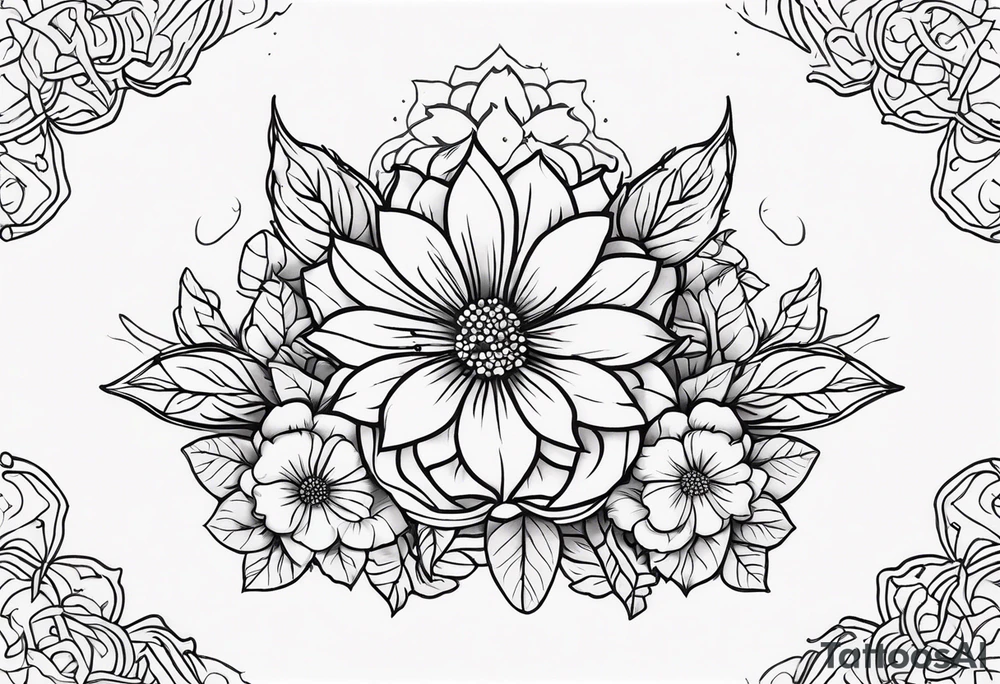 Dlowers tattoo idea