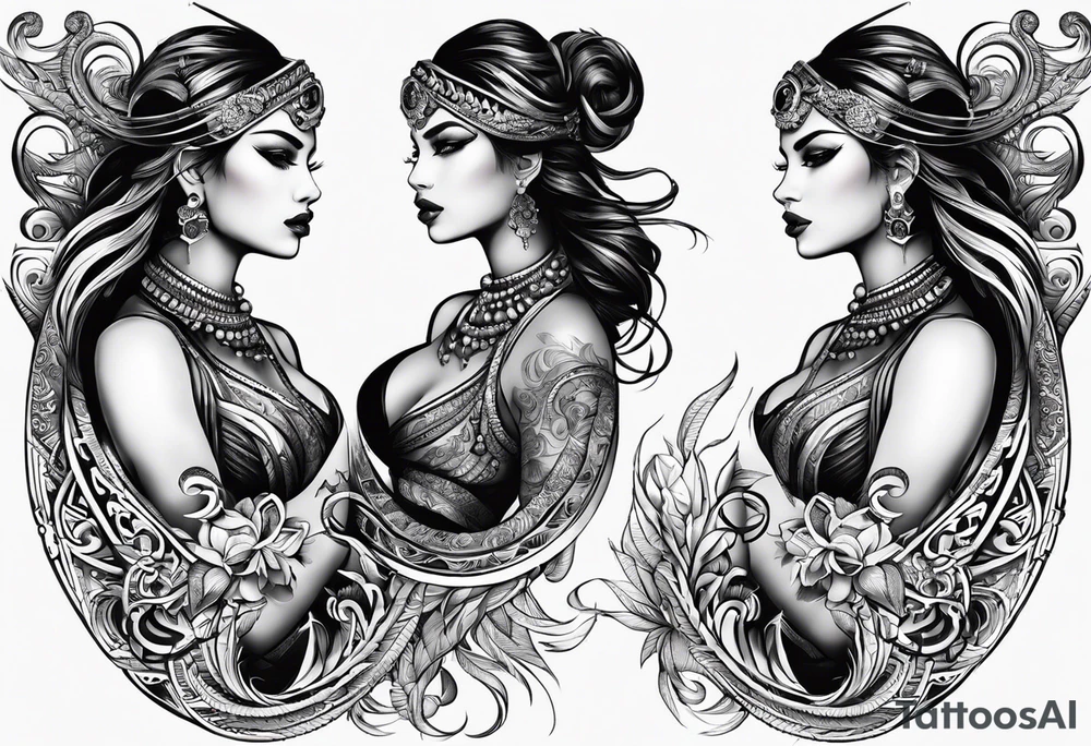 fasi lunari sulla spina dorsale tattoo idea