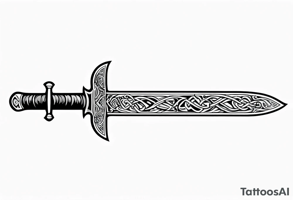 Viking sword Valhalla dragon tattoo idea