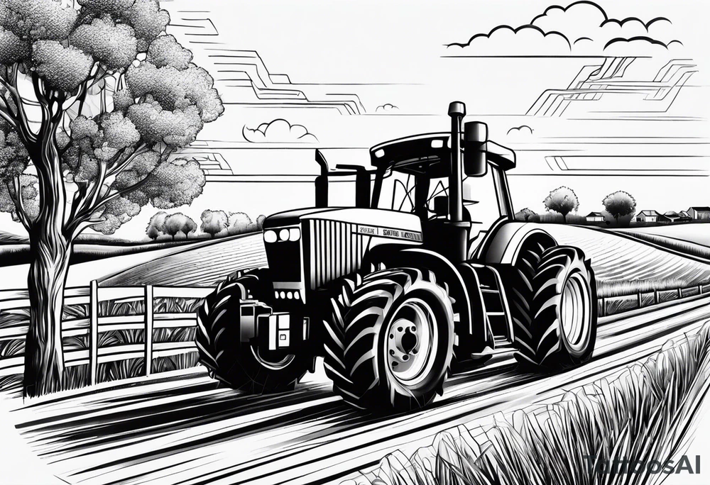 Farming and racing tattoo idea