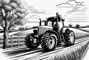 Farming and racing tattoo idea